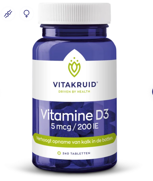 Vitakruid Vitamine D3 -5 mcg/200 IE