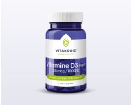 Vitakruid Vitamine D3 Vegan 25 mcg/1000 IE
